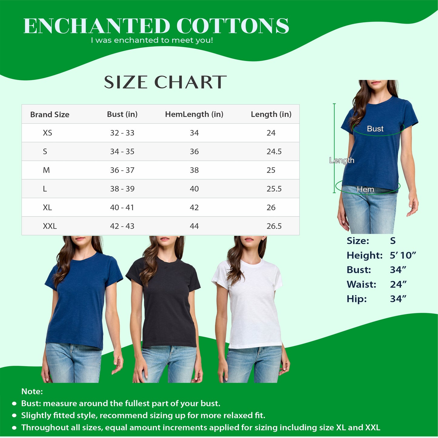 Women's GOTS Certified 100% Organic Cotton Navy Slub Crewneck T Shirt Short Sleeve Tee Tops